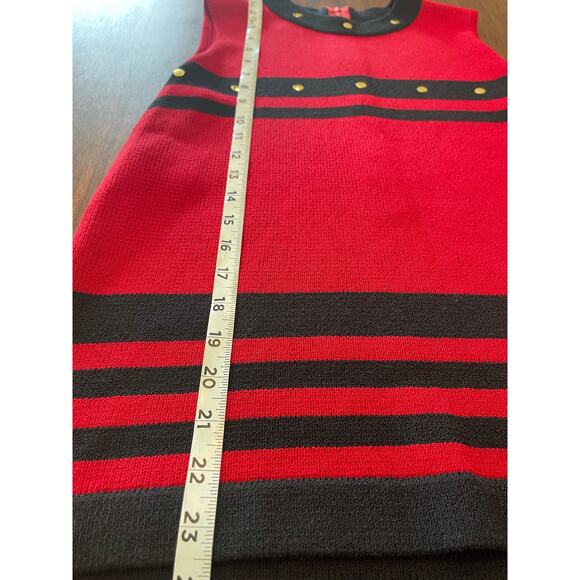 J.S.S knitwear womans jacket suit petite Sm red/black wool blend classic luxury - Picture 11 of 16